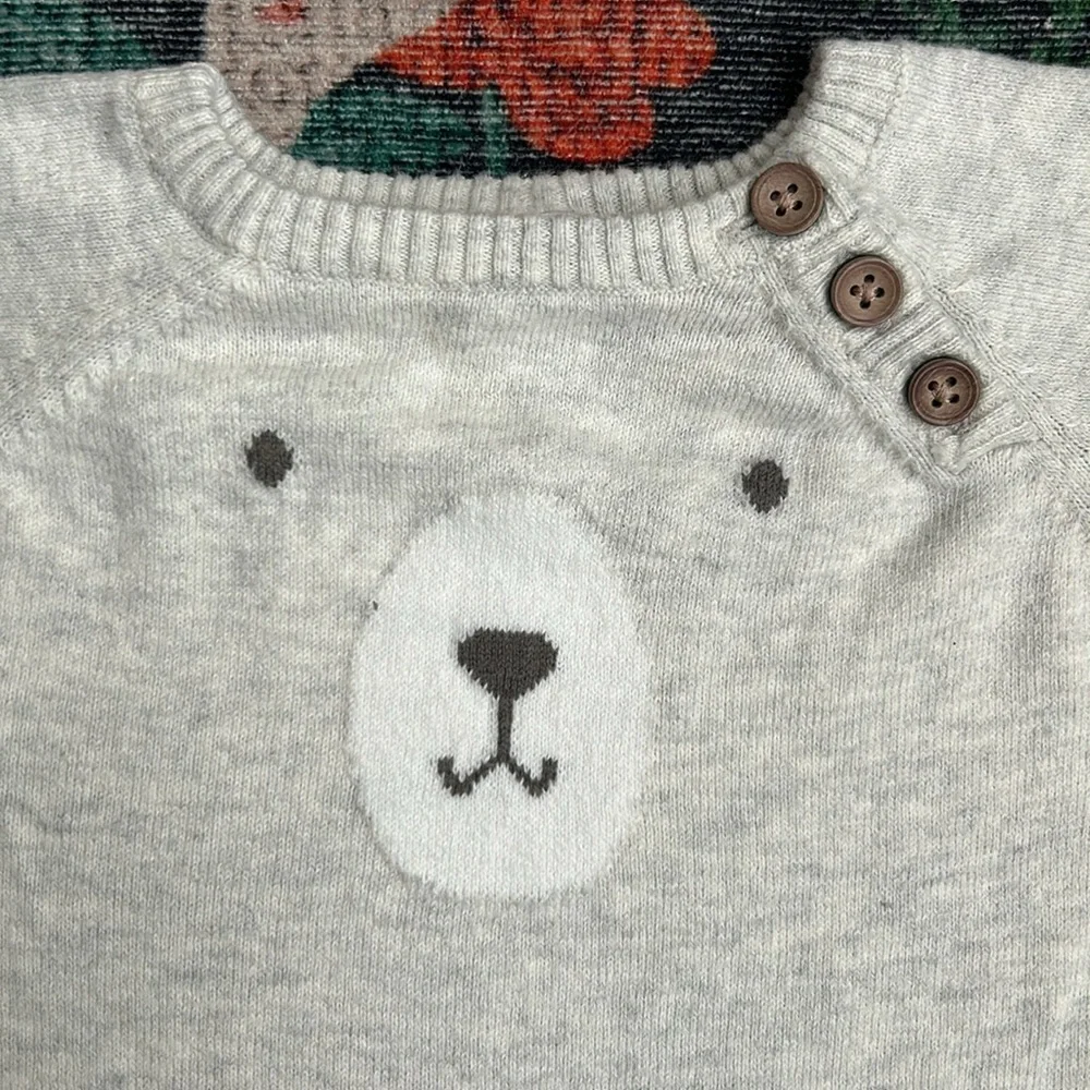 Carter’s Bear Baby Sweater Jumpsuit, Size 3 Months